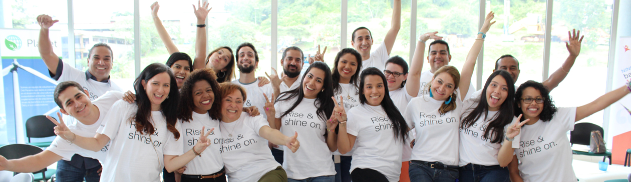 Group of people smiling