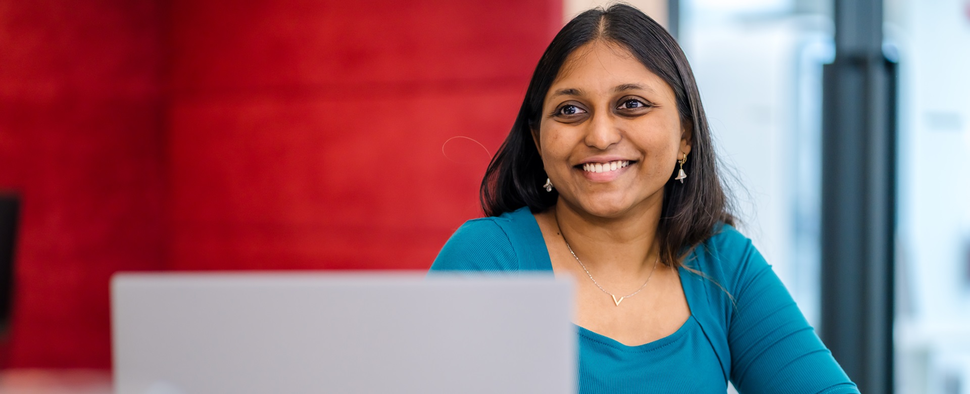 Woman smiling