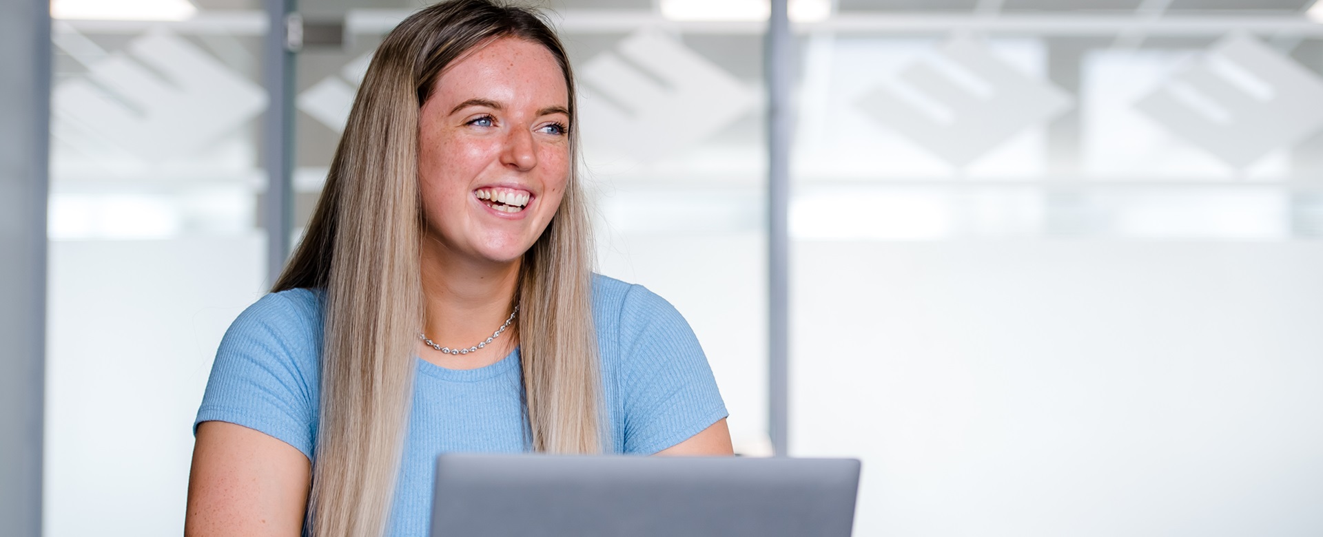 Woman smiling