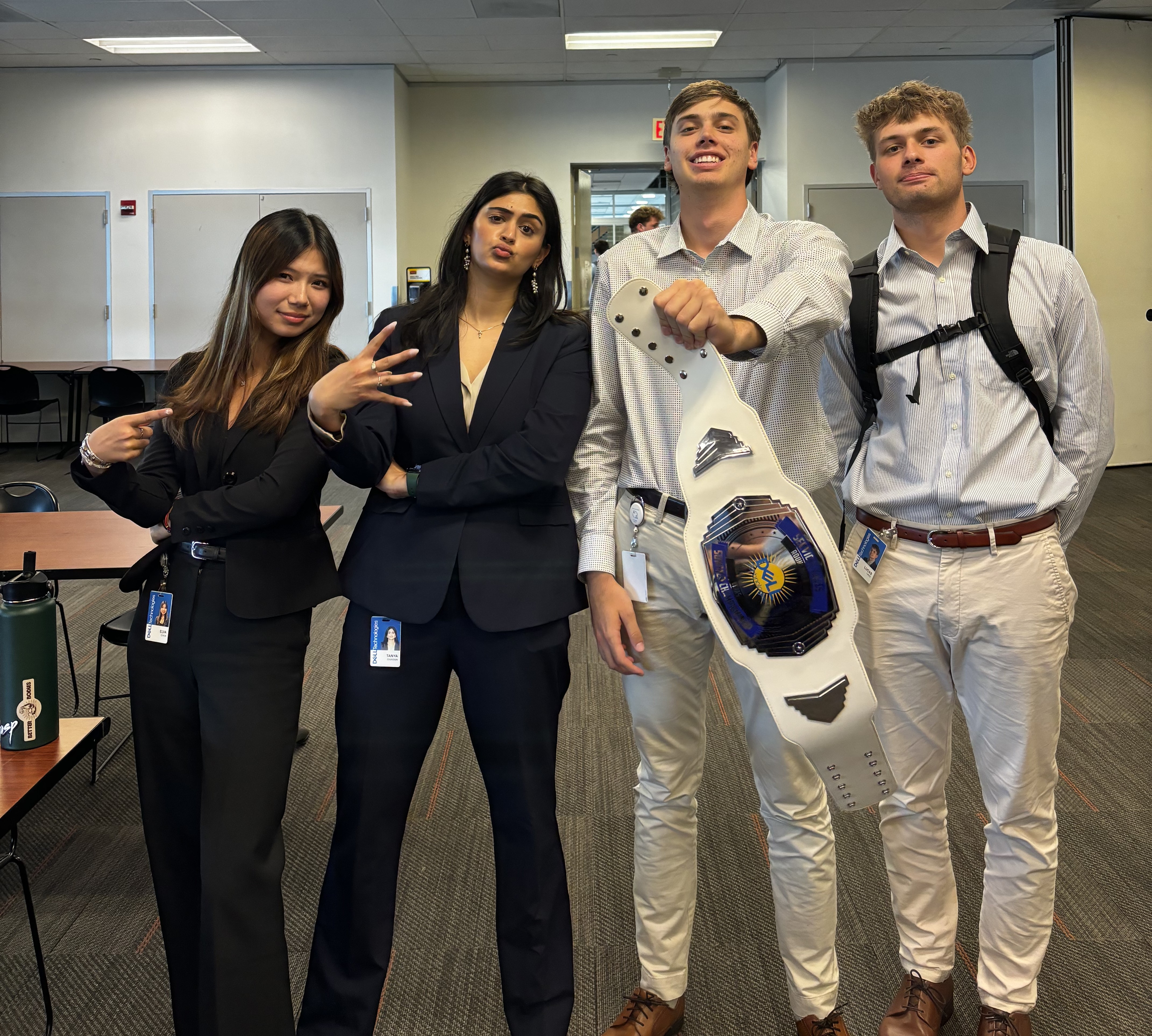 Elva with other interns in the office