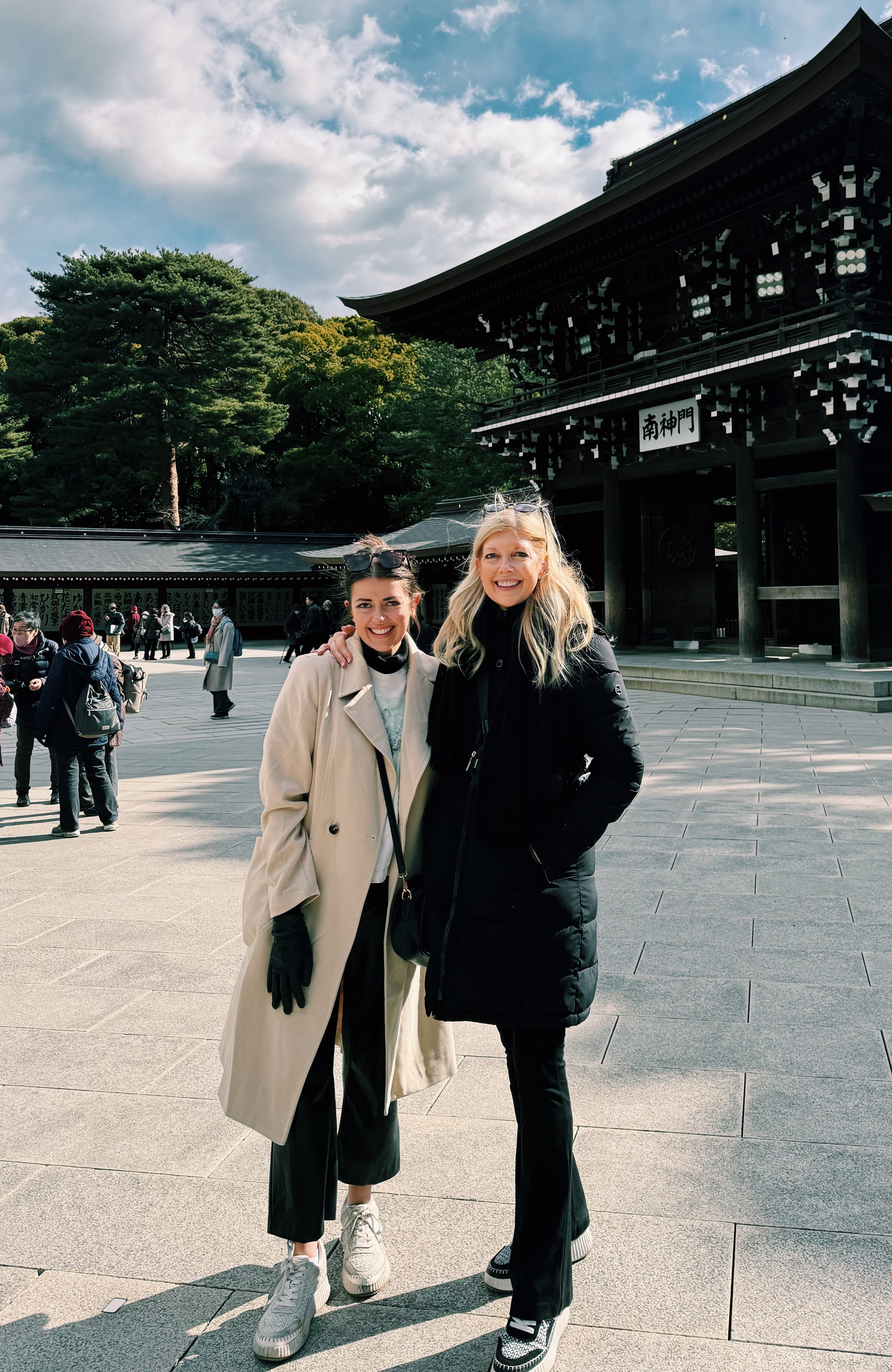 Emily traveling with her mom in Japan