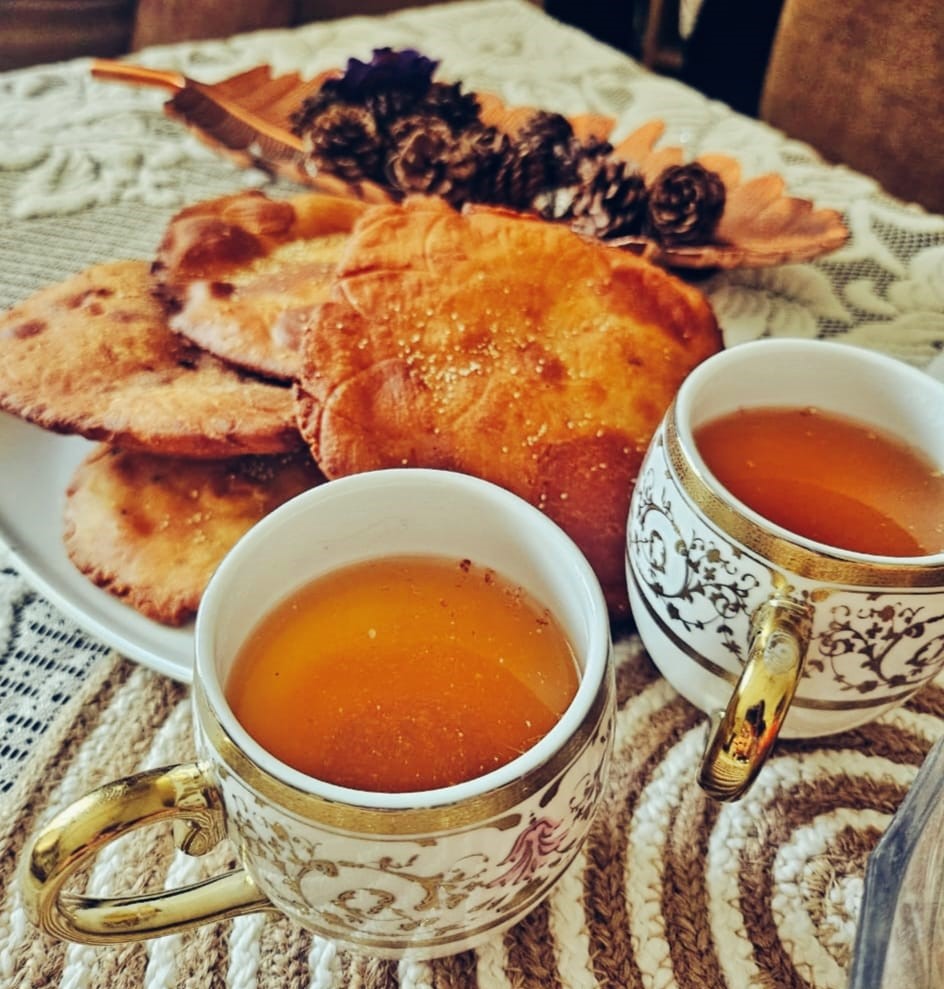 Picture of traditional food and tea