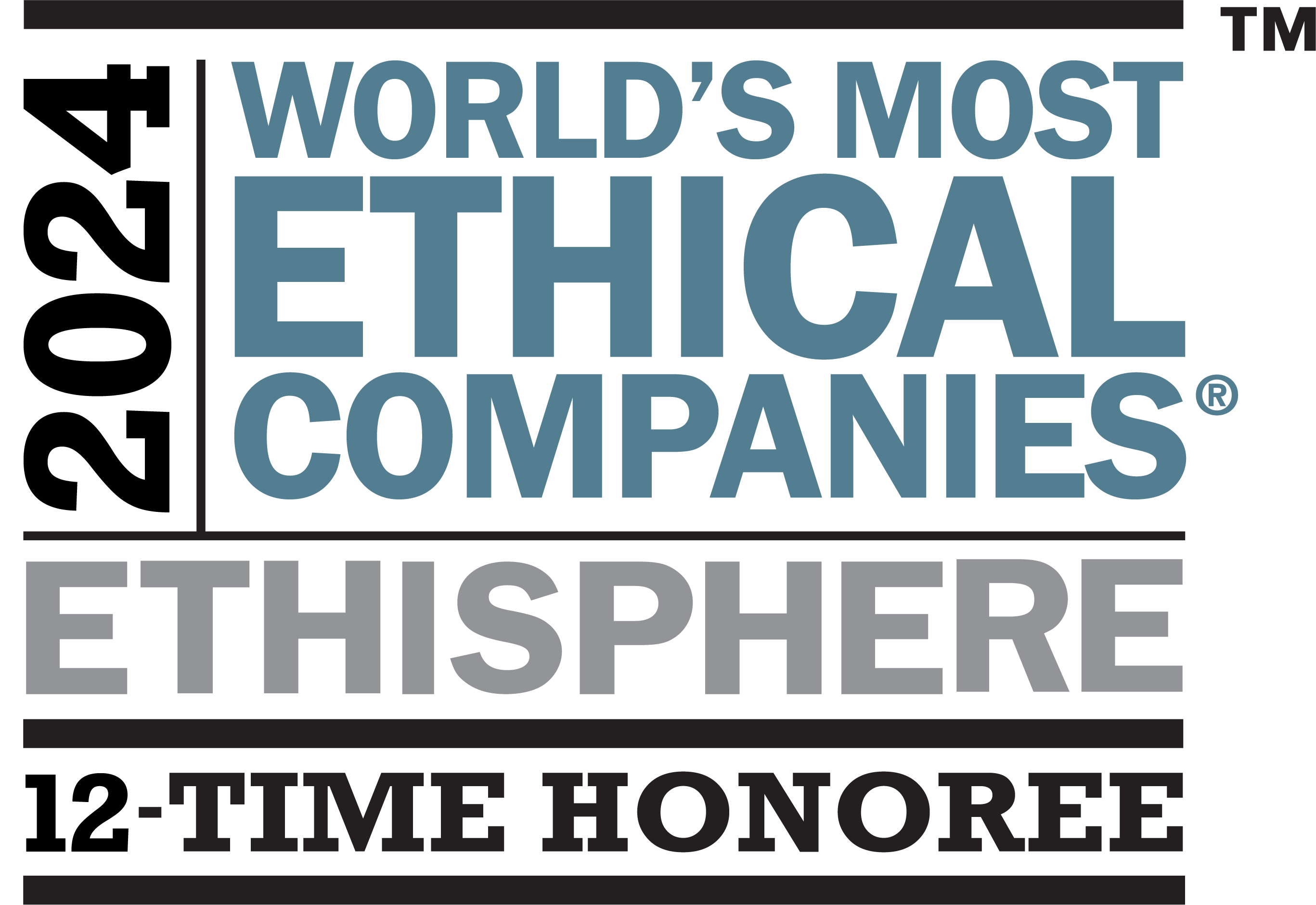 2024 World's Most Ethical Companies, Ethisphere, 12-time honoree