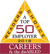 Top 50 Employer - Readers Choice 2018 - Careers & the disABLED