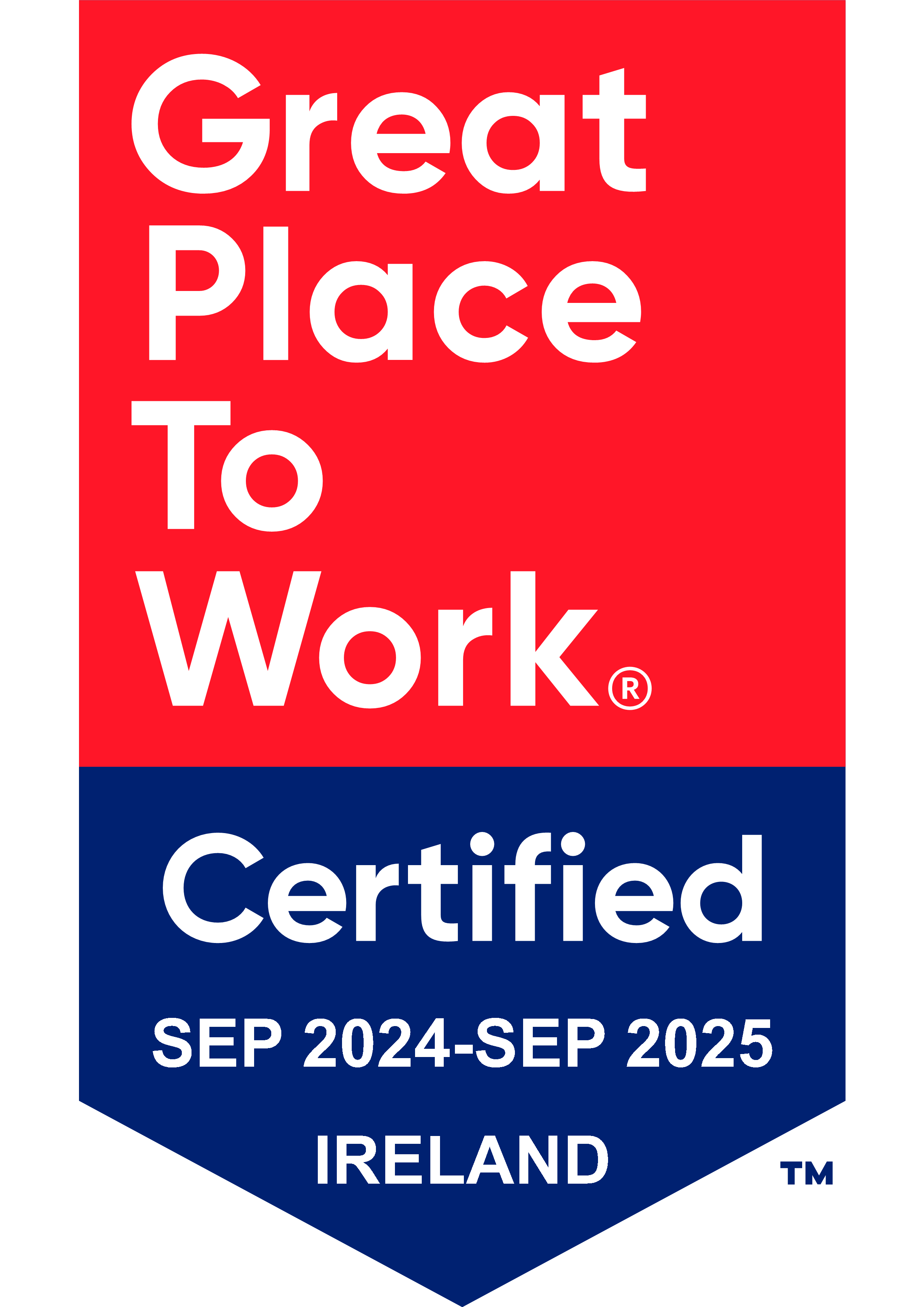 Great Place to work - Certified 2024 - Ireland