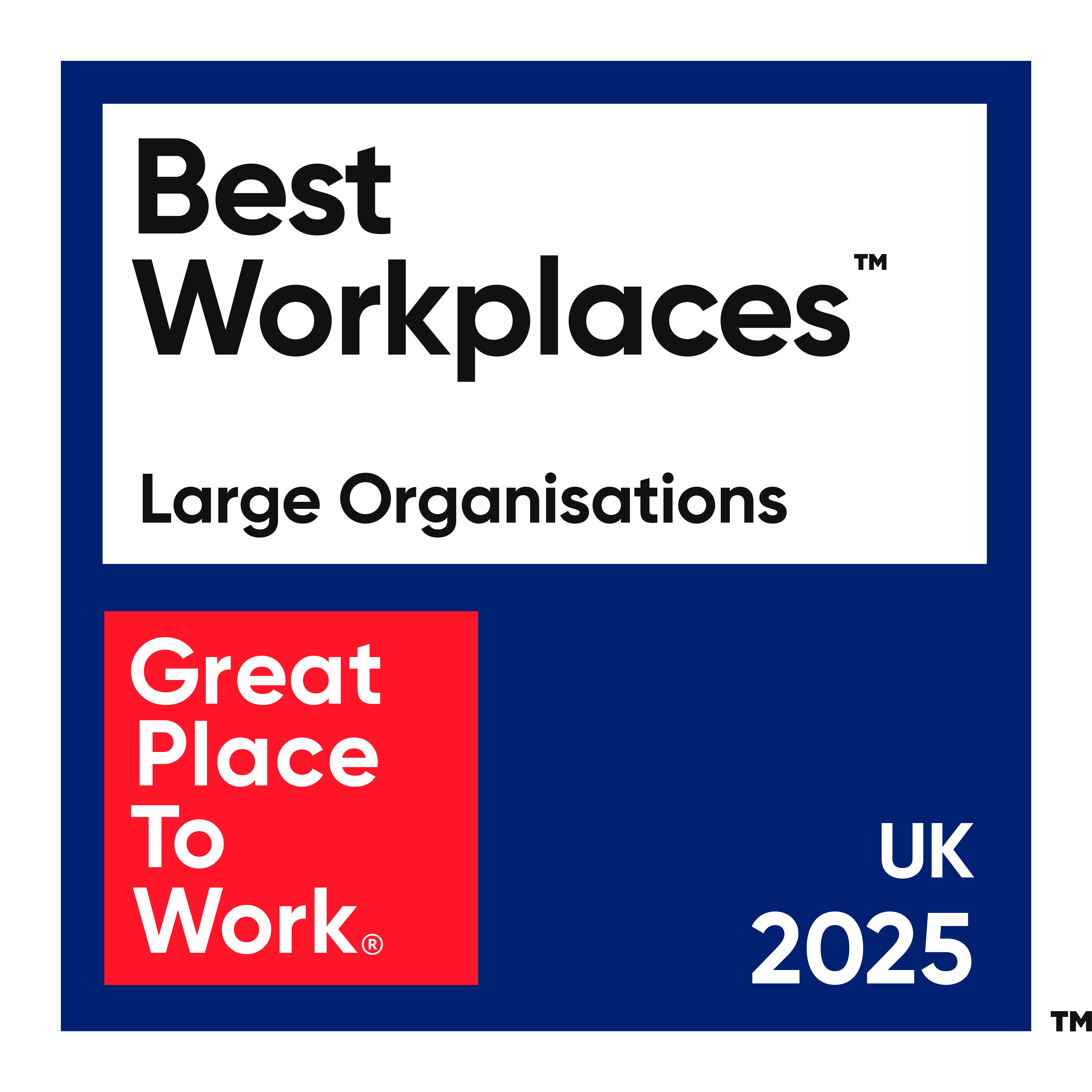 Great Place to work UK - Best Workplaces - Large organizations