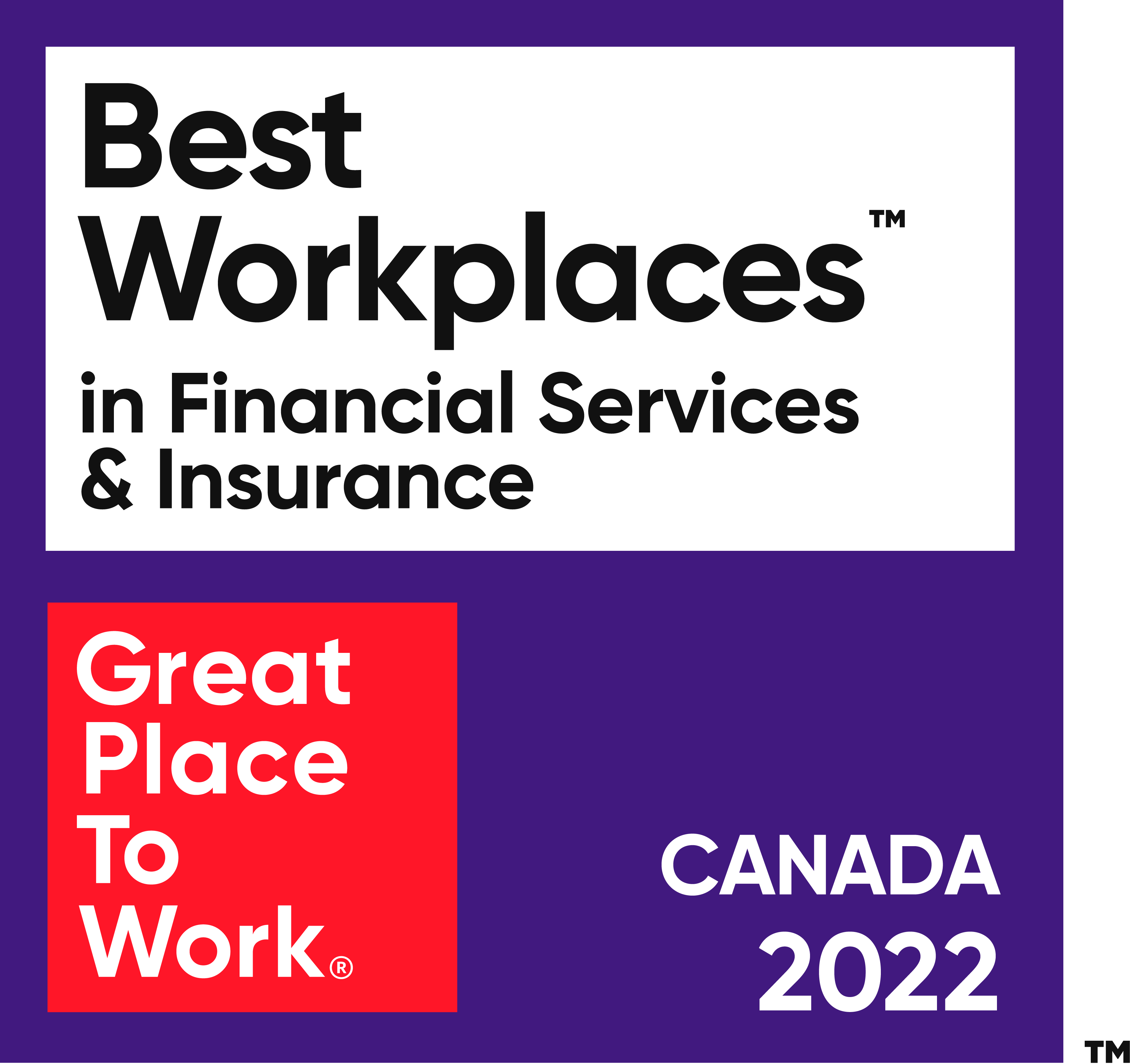 Great Place to work - Canada Best Workplaces in Financial Services