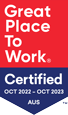 Great Place to work - Certified Oct 2022-Oct 2023 - Australia