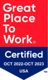 Great Place to work - Certified Oct 2022-Oct 2023 - USA 