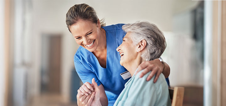 Image of a clinician with a patient