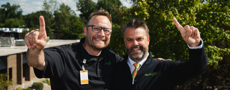 Two happy employees