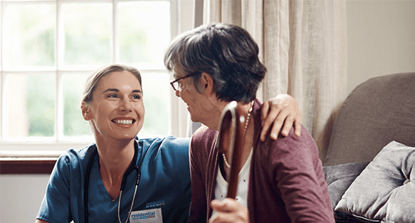 nurse with elderly lady