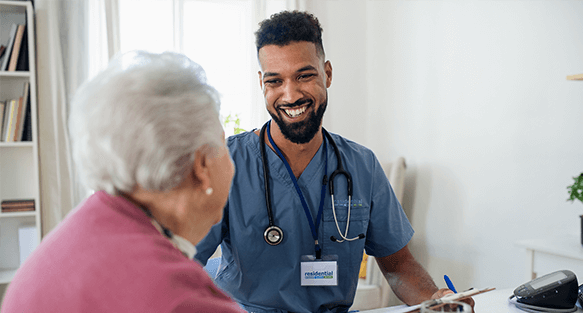 nurse with elderly lady