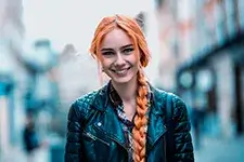 Woman smiling