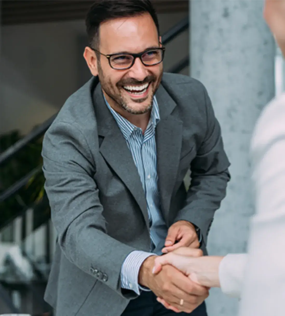 Man shaking hands