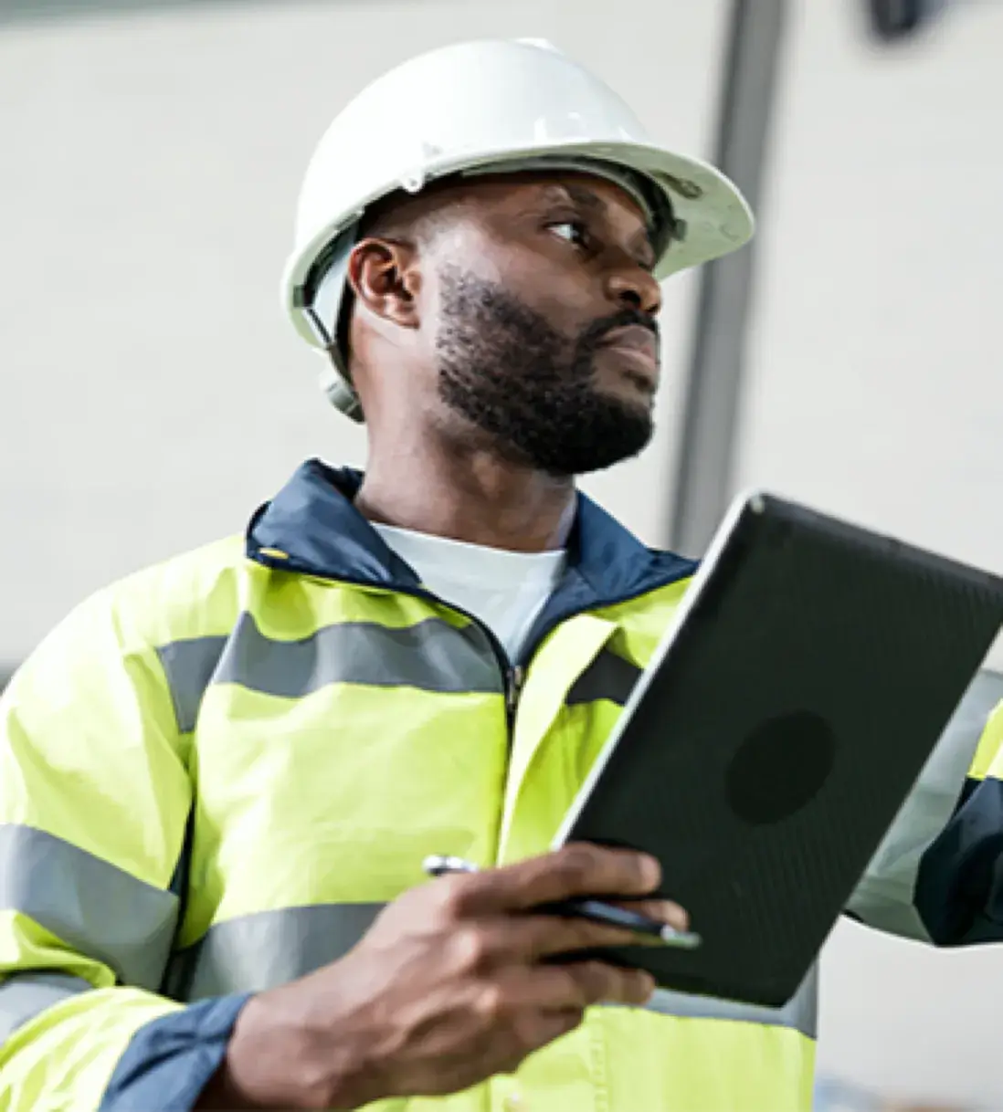 Man holding a tablet