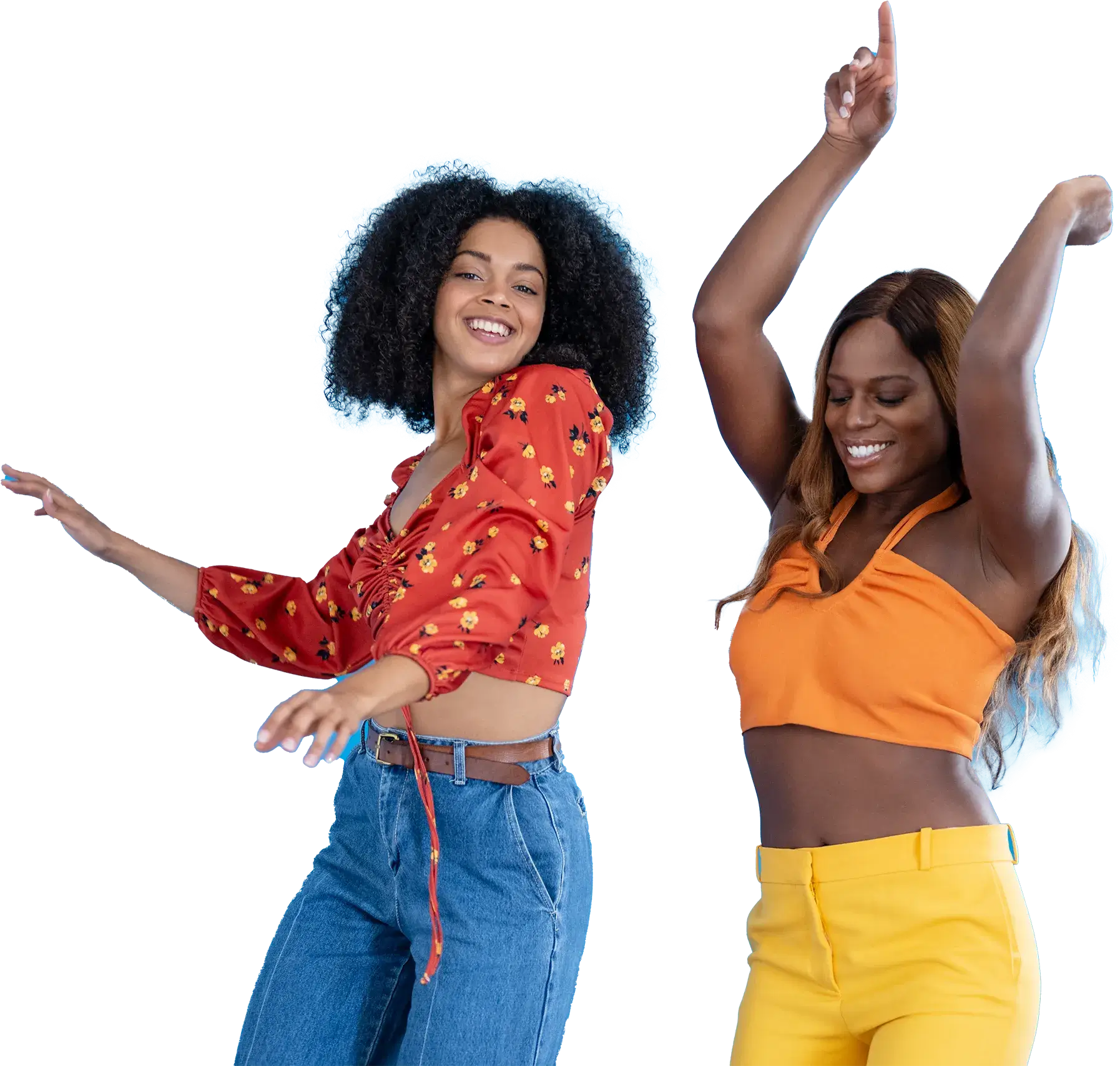 two women dancing