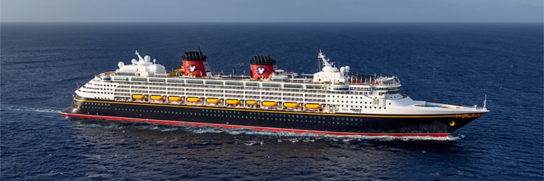 Disney Cruise Liner in the ocean