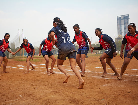 Group of women playing sports