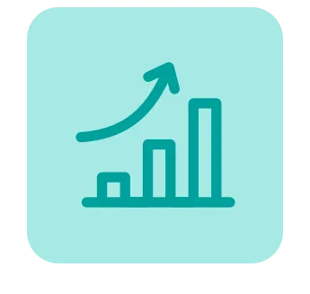 Upward graph icon