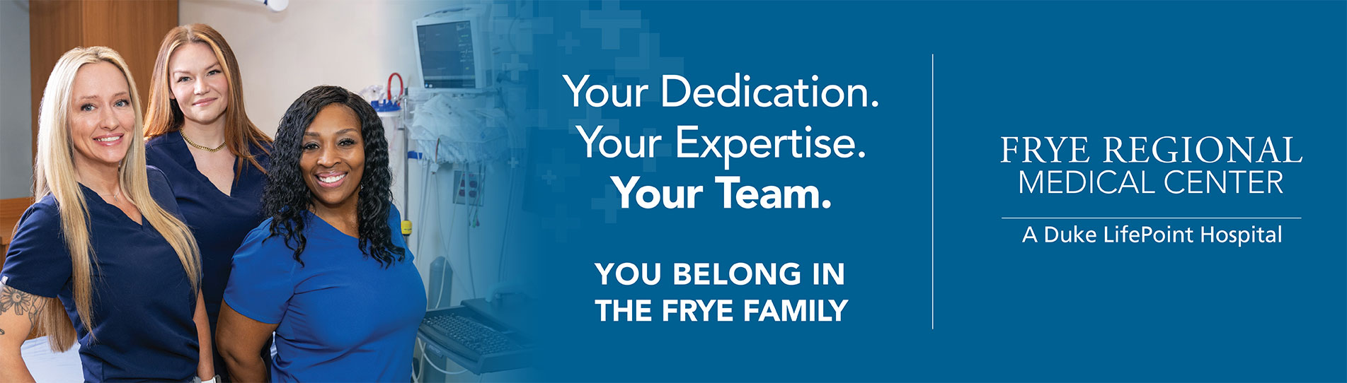 graphical banner with Frye logo