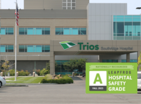 image of Trios Health hospital with Leapfrog graphic