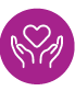 heart with hands icon