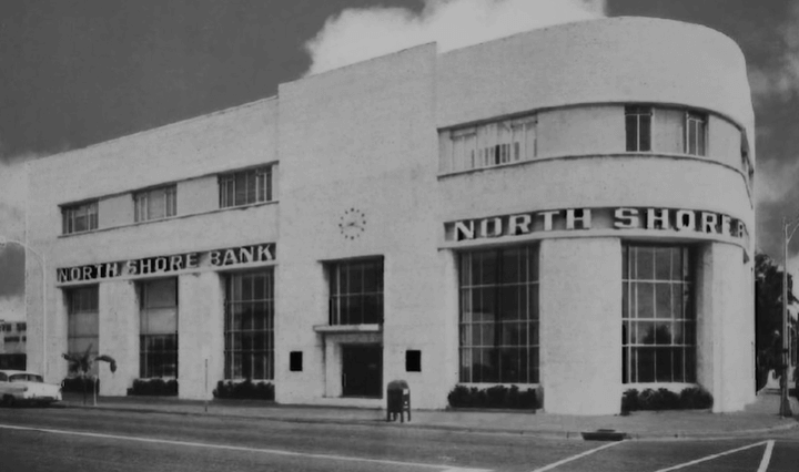 Old photograph of North Shore Bank