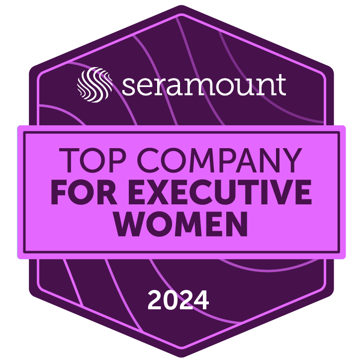 Seramount top company for executive women 2024 badge