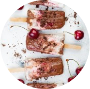 ice cream on stick with cherry
