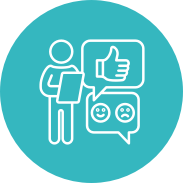 Icon representing feedback