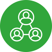 green icon representing collaboration