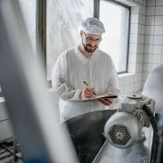 Female employee smiling