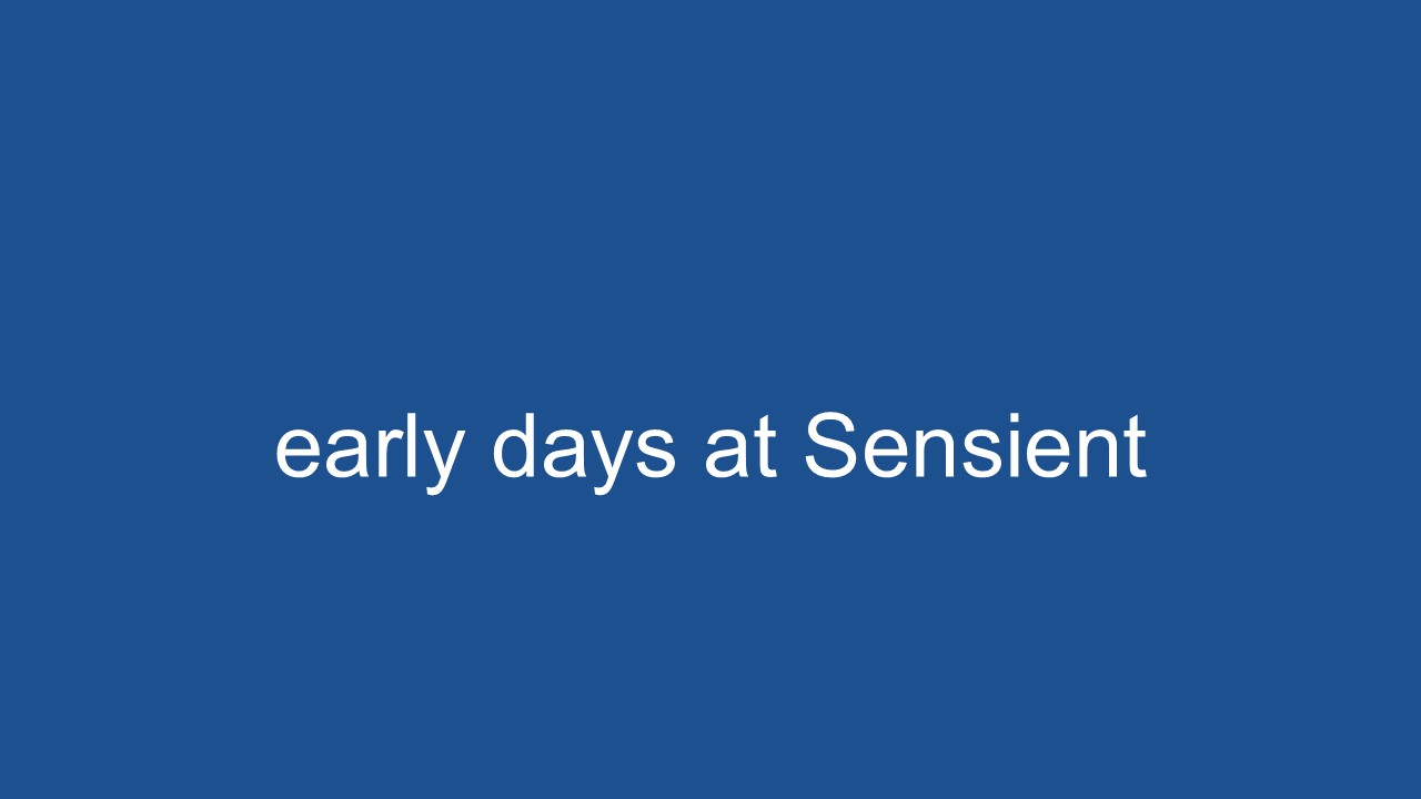 early days at Sensient