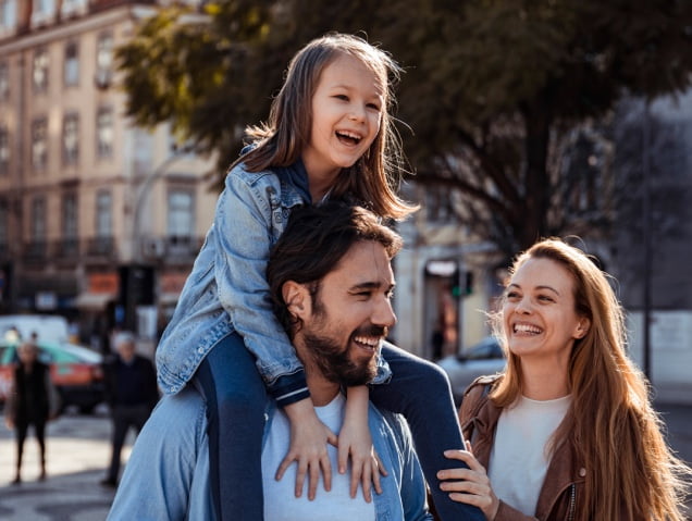 iRobot employee with family