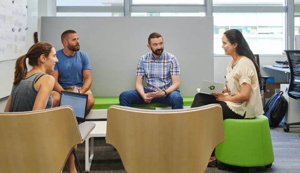 iRobot Employees having a meeting