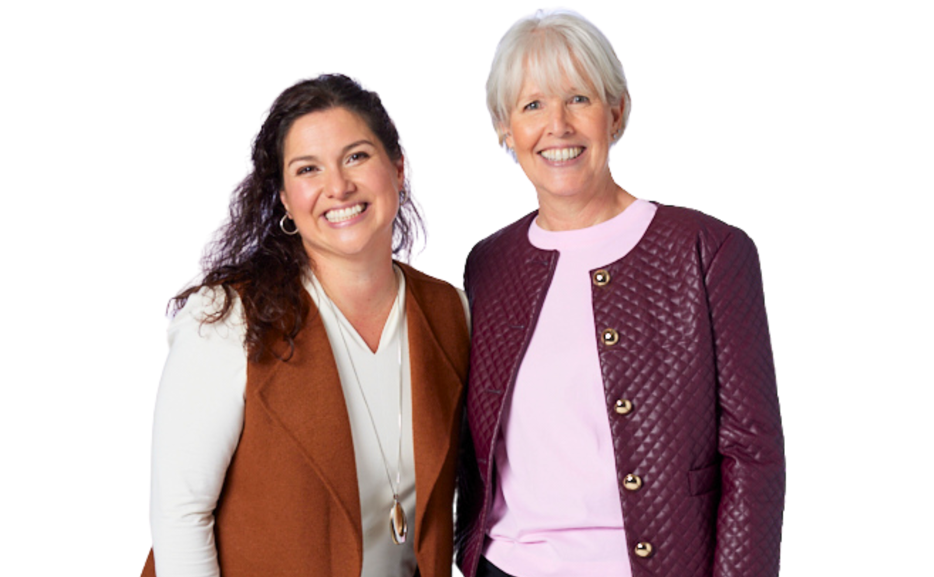 Two women standing together.