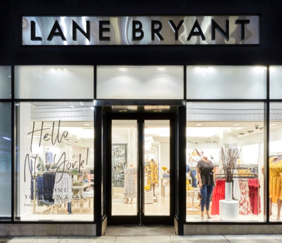 Storefront for Lane Bryant in New York City.