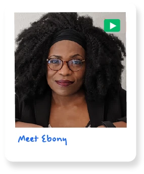 Polaroid image of TTEC employee named Ebony