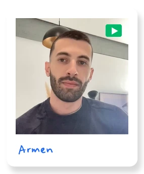 Polaroid image of TTEC employee named Armen