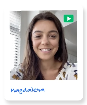 Polaroid image of TTEC employee named Magdalena