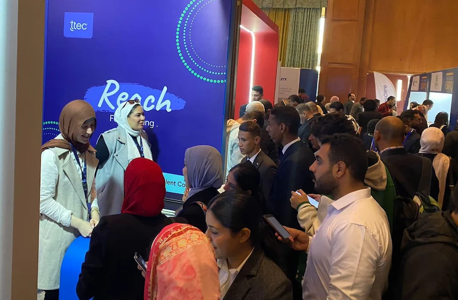 TTEC Cairo team members at a job fair