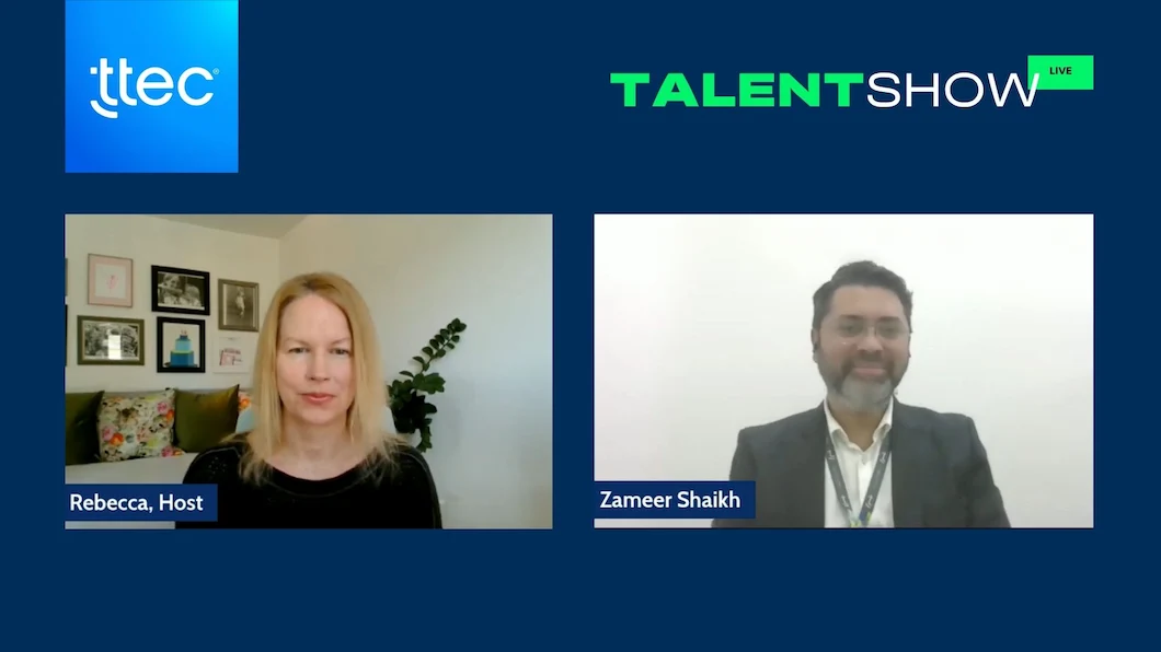 Preview of TTEC Talent Show episode hosted by Rebecca with guest Zameer. from TTEC Mohali