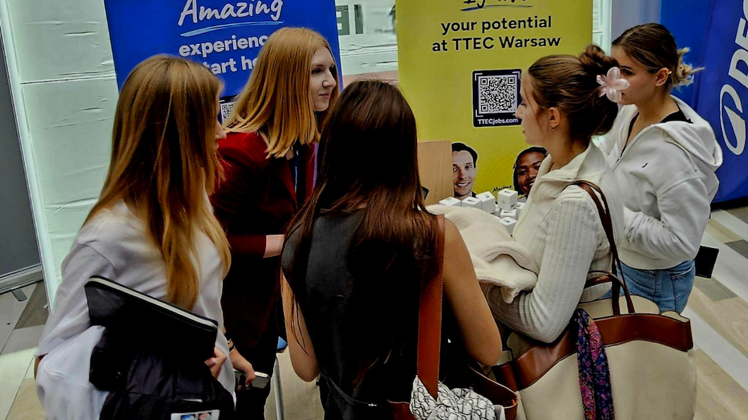 TTEC Poland team members during job fair