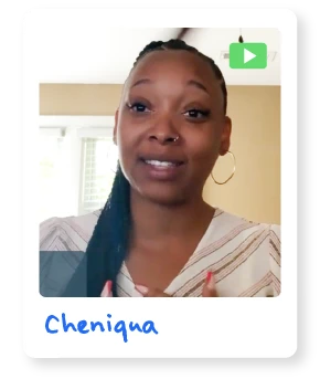 Polaroid image of TTEC employee named Cheniqua