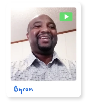 Polaroid image of TTEC employee named Byron