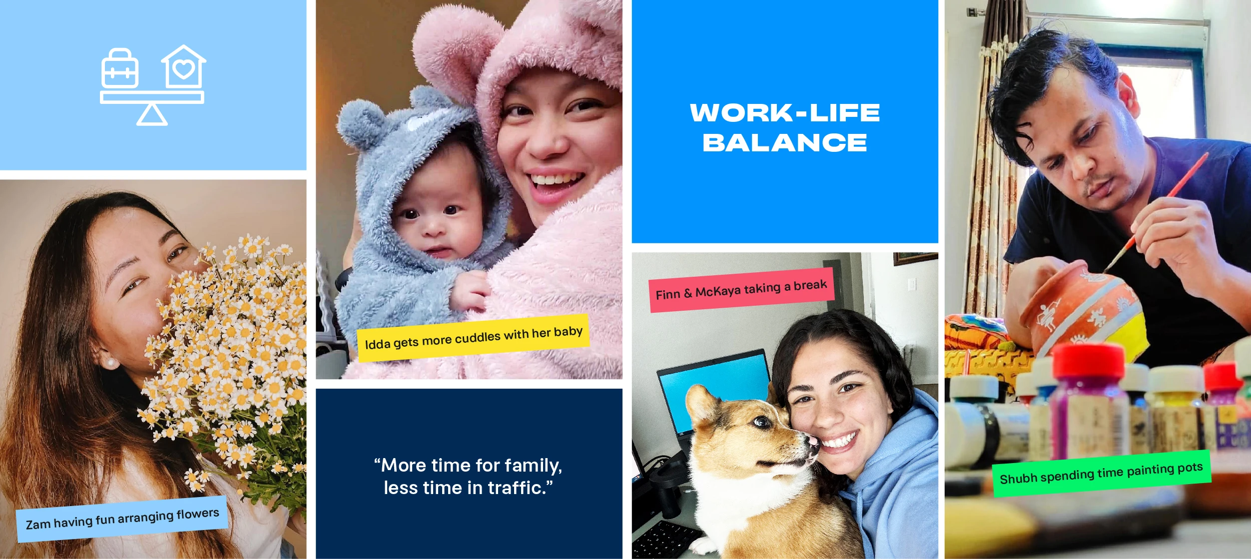 Collage of photos from TTEC employee events