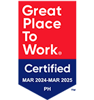 We’re a certified Great Place to Work in the Philippines
