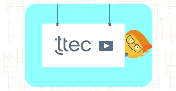 Video thumbnail with TTEC logo and TTEC's Louie mascot