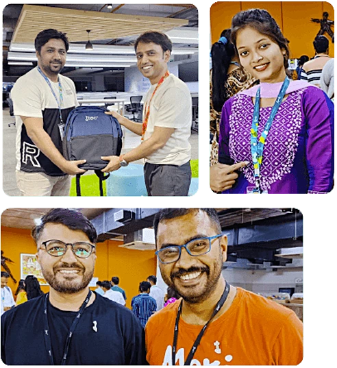 A collage of photos featuring TTEC Mumbai employees